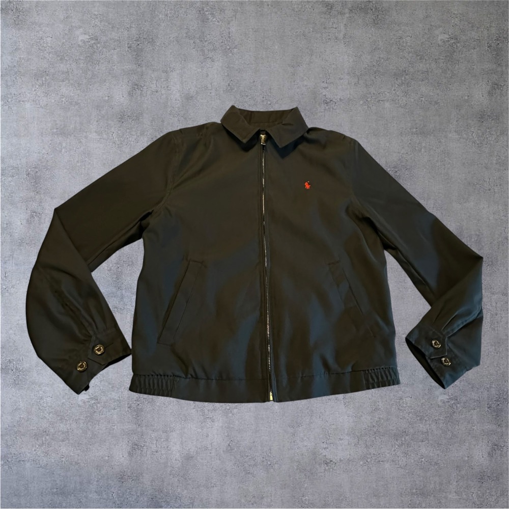 Polo Ralph Lauren Preppy Windbreaker Jacket Boys Large 14-16 Navy Blue